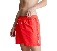 Calvin Klein Short de Bain Homme Medium Drawstring Mi-Long, Rouge (Hot Heat), M