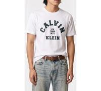 Calvin Klein Short Sleeve 20s Long Sleeve Calvin Collar Brilliant White Taille: S | T-Shirts Outlet | Homme | Blanche