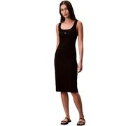 Calvin Klein SL Baby Rib Woven Label Square N LV047F257G Robes pour Femme, Noir, M