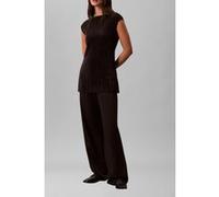 Calvin Klein Sl Plisse Tunic Black Taille: S | Chemisiers Outlet | Femme | Le Noir