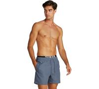 Calvin Klein Slip de Bain Homme Medium Double avec Cordon de Serrage, Bleu (Grisaille), S