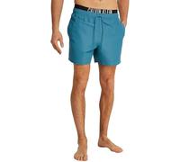 Calvin Klein Slip de Bain Homme Medium Double avec Cordon de Serrage, Bleu (Storm Blue), L