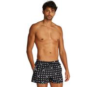 Calvin Klein Slip de Bain Homme Short Drawstring-Print avec Cordon de Serrage, Multicolore (Diffused Logo Grid Black AOP), S