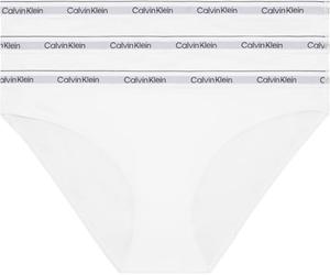 Calvin Klein Slip Femme CK, Lot de 3 caleçons élastiques Visibles, Coton Stretch Article QD5207E