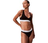 Calvin Klein Slip Femme High Leg avec Ceinture Emblématique, Noir (Black), XS