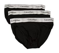Calvin Klein Slip Homme CK Pack 3 pièces Slip tripack en Coton élastique Visible Article NB2379A Hip Brief 3P, 001 Black/Black/Black, XL