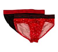 Calvin Klein Slip Homme CK sous-vêtement Lot de 2 Articles Coton Stretch élastique Visible Article NP2595O, 6LP BL.w BL Logo/White w Black Logo, Size S/in 28-30 / cm.71-76