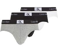 Calvin Klein Slip Homme Lot De 3 Sous-Vêtement Coton Stretch, Multicolore (Black/White/Grey Heather), S