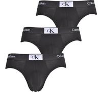 Calvin Klein Slip Homme Lot De 3 Sous-Vêtement Coton Stretch, Noir (Black/Black/Black), L