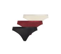 Calvin Klein Slips Forme Bikini Lot de 3 Femme sous-Vêtement, Multicolore (Black/Cocoon/Syrah), XL
