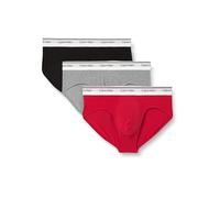 Calvin Klein Slips Lot de 3 Homme Balance avec Ceinture Emblématique, Multicolore (Black/Wrapped Logo_Black/Regatta), L