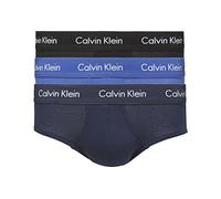 Calvin Klein Slips Lot de 3 Homme Coton-Élasthanne, Multicolore (Black/Blueshadow/Cobaltwater Dtm Wb), S