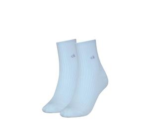 Calvin Klein Socks Organic Cotton Roll Top, Chaussette aux femmes, Light Blue,