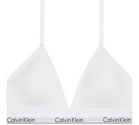 Calvin Klein Soutien-Gorge Triangle Femme Lightly Lined avec Basque Élastique, Blanc (White), M
