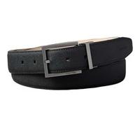 Calvin Klein Square Buckle Textured Belt Black/matte Gunmetal Taille: 115 | Ceintures Outlet | Homme | Gris