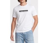 Calvin Klein Ss 20s Tonal Metallic Tee Bright White Taille: M | T-Shirts Outlet | Homme | Blanche