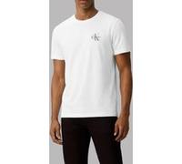 Calvin Klein Ss 30s Classic Micro Tee Bright White/oatmeal Taille: XL | T-shirts avec imprimés Outlet | Homme | Blanche