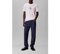 Calvin Klein Ss 30s Distressed Mono Tee Bright White Taille: S | T-Shirts Outlet | Homme | Blanche