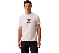Calvin Klein Jeans T-shirt 30s 2 Tone manches courtes graphique Blanc Taille S Homme