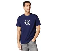 Calvin Klein SS 30S Whsl Ckj 2Tone CK Graphic Lv14Re829G T-Shirts Graphiques, Purple (Maritime Blue), S Homme