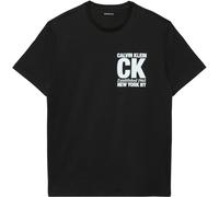 Calvin Klein SS 30S Whsl SP CK Corner Graphic Lv04Re819G T-Shirts Graphiques, Black (Black), M Homme