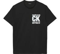 Calvin Klein SS 30S Whsl SP CK Corner Graphic Lv04Re819G T-Shirts Graphiques, Black (Black), XS Homme