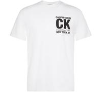 Calvin Klein SS 30S Whsl SP CK Corner Graphic Lv04Re819G T-Shirts Graphiques, White (Brilliant White), L Homme