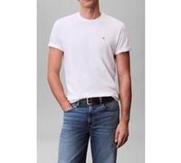 Calvin Klein Ss Badge Tee 2-pack Bright White/classic Blue Taille: L | T-shirts Basiques Outlet | Homme | Bleu
