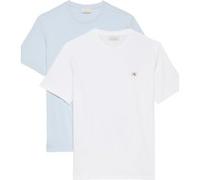 Calvin Klein Ss Badge Tee 2-pack Bright White/plein Air Taille: XXL | T-Shirts Outlet | Homme | Blanche