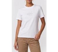 Calvin Klein Ss Clasic Monologo Tee Bright White Taille: XS | Chemises Outlet | Femme | Blanche