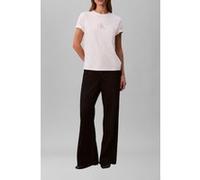 Calvin Klein Ss Classic Foil Tee White Greige Taille: M | Chemises Outlet | Femme | Blanche