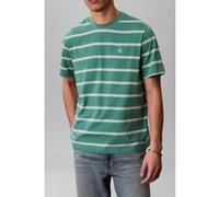 Calvin Klein Ss Easy Stripe Crewneck Wild Green Taille: XL | T-shirts avec imprimés Outlet | Homme | Vert