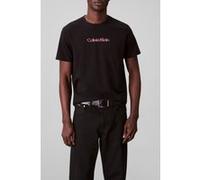 Calvin Klein Ss Glitched Logo Eu Black Taille: M | T-shirts avec imprimés Outlet | Homme | Le Noir