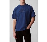 Calvin Klein Ss Hero Monologo Emb Blue Jean Taille: L | T-shirts avec imprimés Outlet | Homme | Bleu