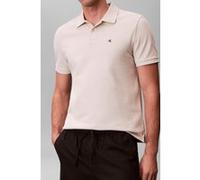 Calvin Klein Ss Monogram Pique Polo Oatmeal Taille: M | T-Shirts Outlet | Homme