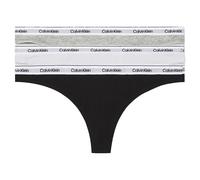 Calvin Klein Strings Femme Lot de 3 Modern Logo Tangas, Multicolore (Black/White/Grey Heather), 3XL