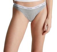 Calvin Klein String Femme avec Ceinture Emblématique, Gris (Grey Heather), M