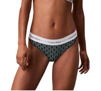 Calvin Klein String Femme Thong avec Stretch, Vert (Bijou Modern Emblem Outline+Stratif), S