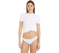 Calvin Klein Strings Femme Lot de 3 Ideal Cotton Tangas, Blanc (White/White/White), L