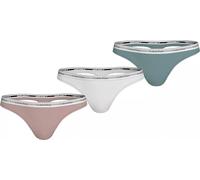 Calvin Klein Strings Femme Lot de 3 Invisibles sans Coutures, Multicolore (Subdued/White/Zoni Beach), M