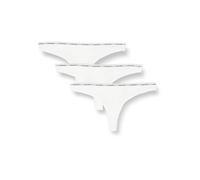 Calvin Klein Strings Femme Lot de 3 Modern Logo Tangas, Blanc (White/White/White), S