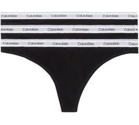 Tanga Calvin Klein Modern Logo noir blanc (3 unités) - L