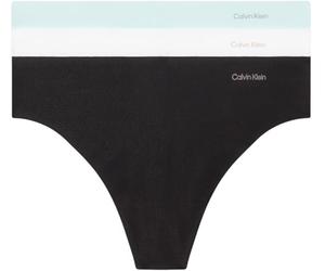 Calvin Klein Strings Lot de 3 Femme Thong Mid-Rise Coton Extensible