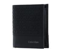 Calvin Klein Subtle Mono Trifold 6CC W/Coin Wallet CK Black