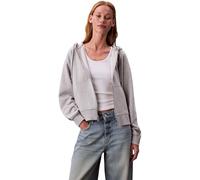 Calvin Klein Sweat à Capuche avec Fermeture Éclair Femme Archive Logo French Terry avec Capuche, Gris (History Grey Heather), L