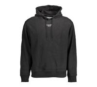 Calvin Klein - Sweat à capuche en coton noir avec impression logo - Homme - Sweatshirts et sweats à capuche - Noir - Taille: XL