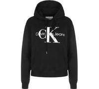 Calvin Klein Sweat à Capuche Femme Core Monologo Hoodie, Noir (CK Black), M