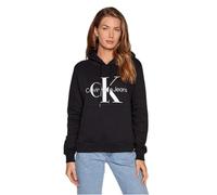 Calvin Klein Sweat à Capuche Femme Core Monologo Hoodie, Noir (CK Black), XXS
