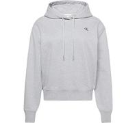 Calvin Klein Sweat à Capuche Femme Monogram Terry avec Logo, Gris (Heroic Grey HTR), M