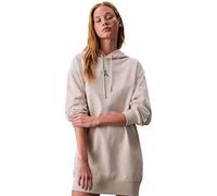 Calvin Klein Sweat à Capuche Femme Premium Terry Long, Beige (Vanilla Heather), XL